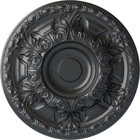 Granada Ceiling Medallion (Fits Canopies Up To 7 1/8), Hand-Painted Pewter, 23 1/2OD X 2 3/4P